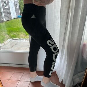 Black/white Adidas capri active leggings